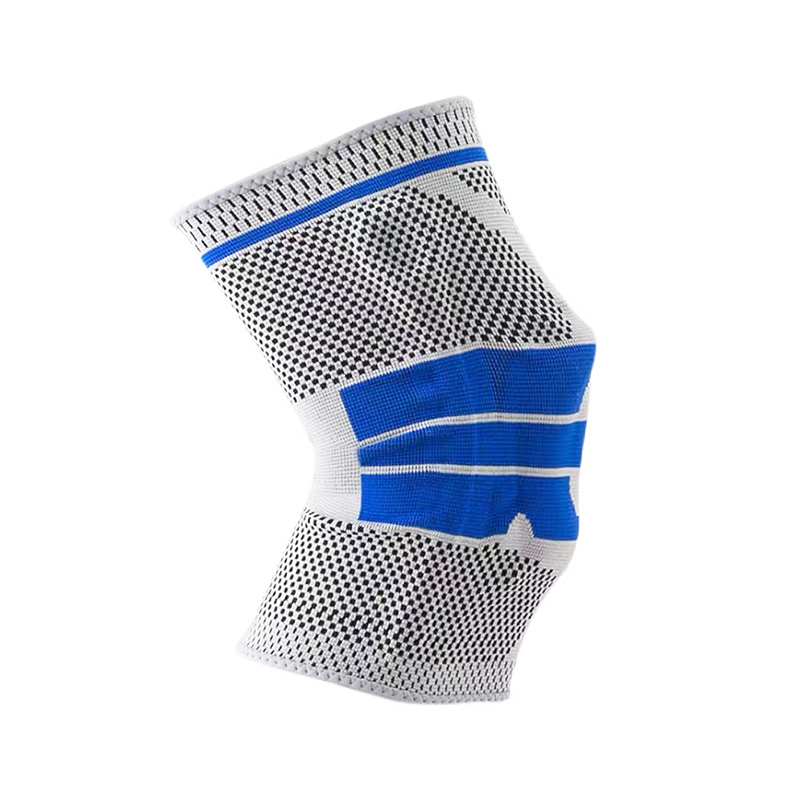 Knitted Nylon Compression Knee Support Sleeve With Silicone