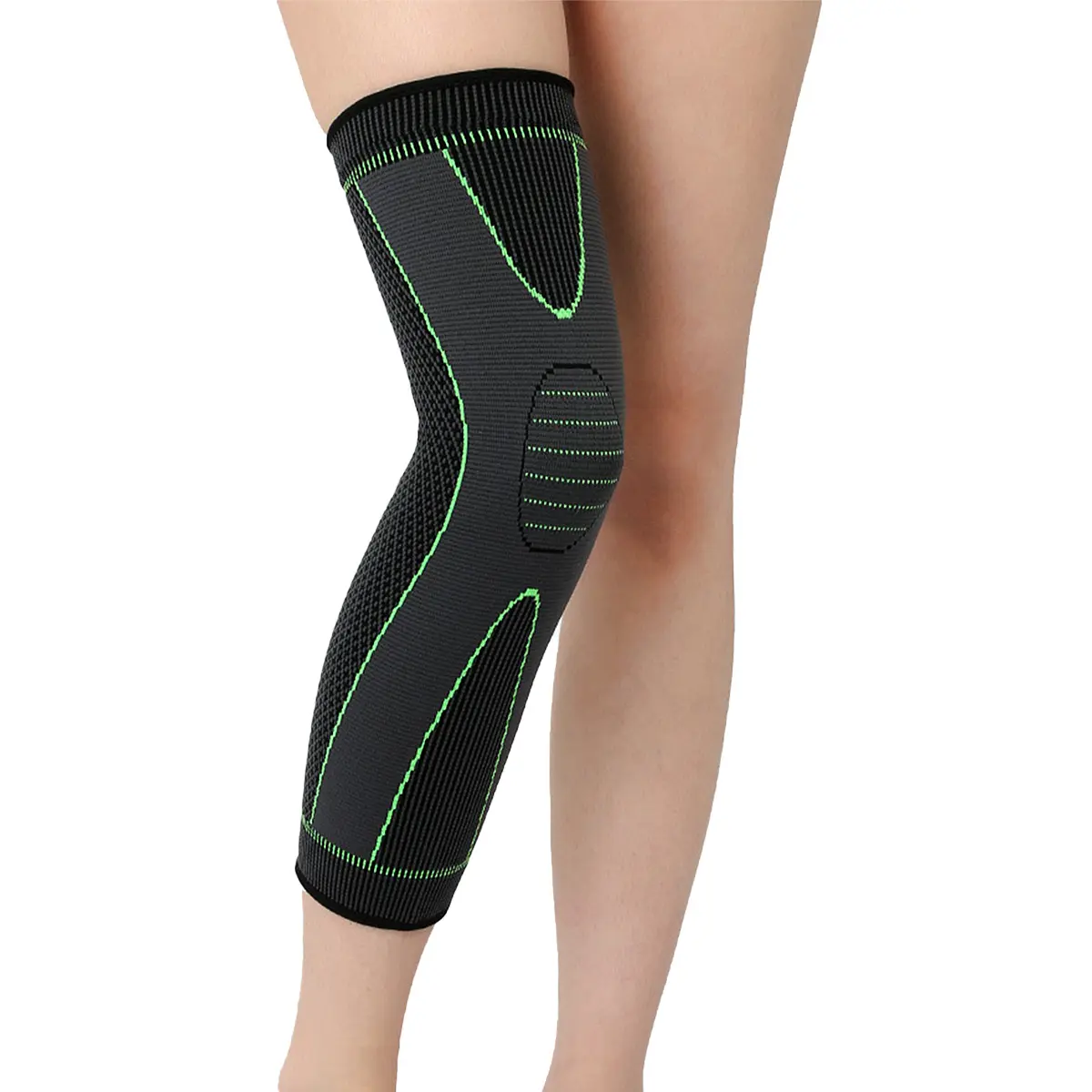Compression Long Knitted Nylon Knee Brace