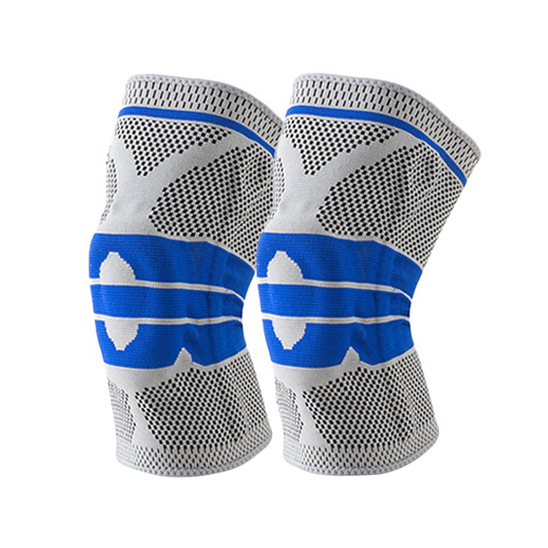 Knitted Nylon Compression Knee Support Sleeve With Silicone