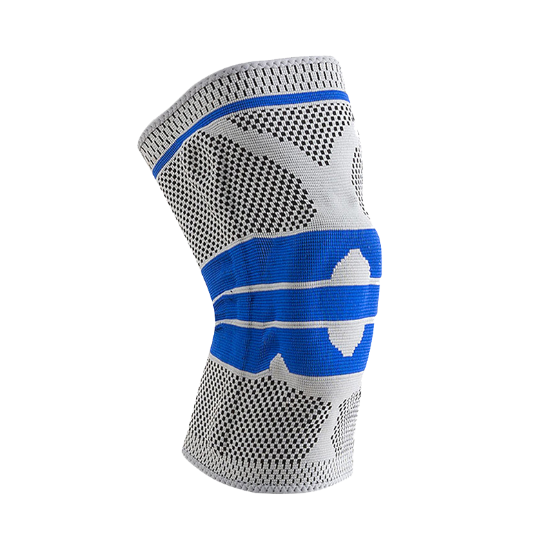 Knitted Nylon Compression Knee Support Sleeve With Silicone
