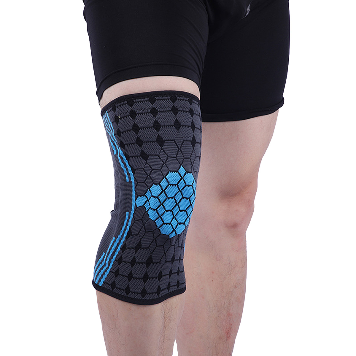 Silice Gel Spring Support Nylon Knee Brace
