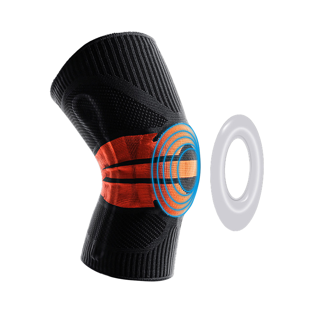 Soft Compression Protective Knee Support Sleeve With silicone