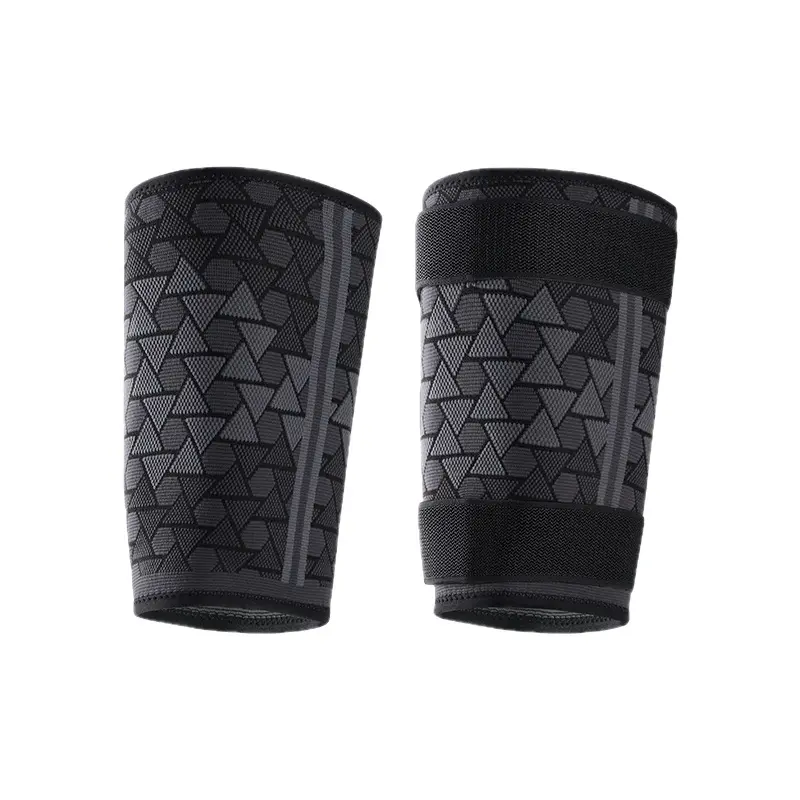 Knitted strap knee guard brace